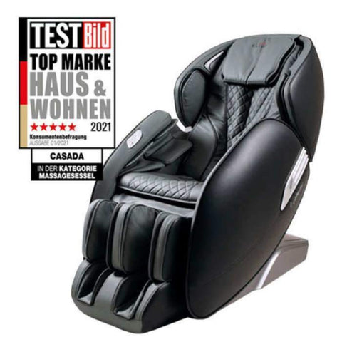 The Stately - Casada AlphaSonic II Massage Chair-Red-Black-Faux Leather Massage Chair World